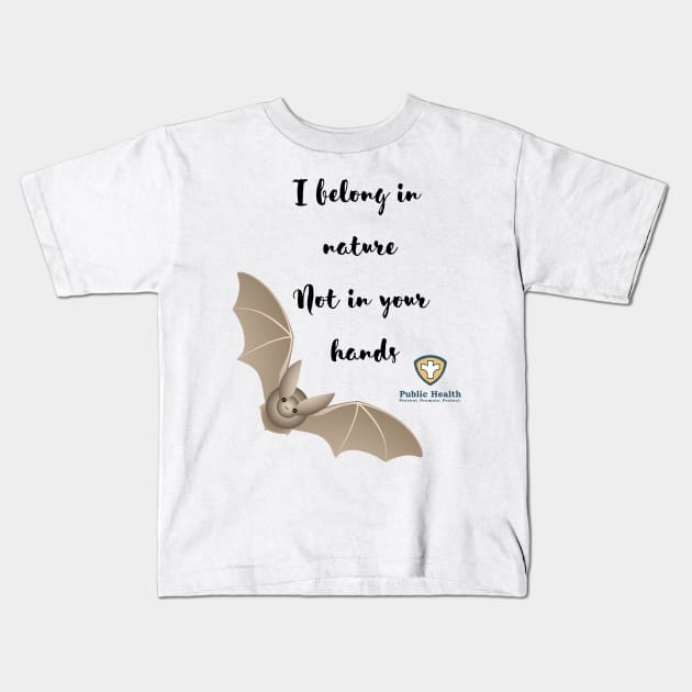 Bat Rabies Prevention Kids T-Shirt by MultiversiTee